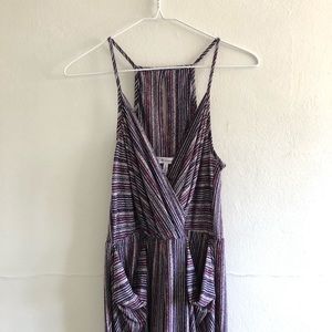 Stripey Parachute pocket Jumpsuit